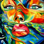 Obra de Colores en el agua